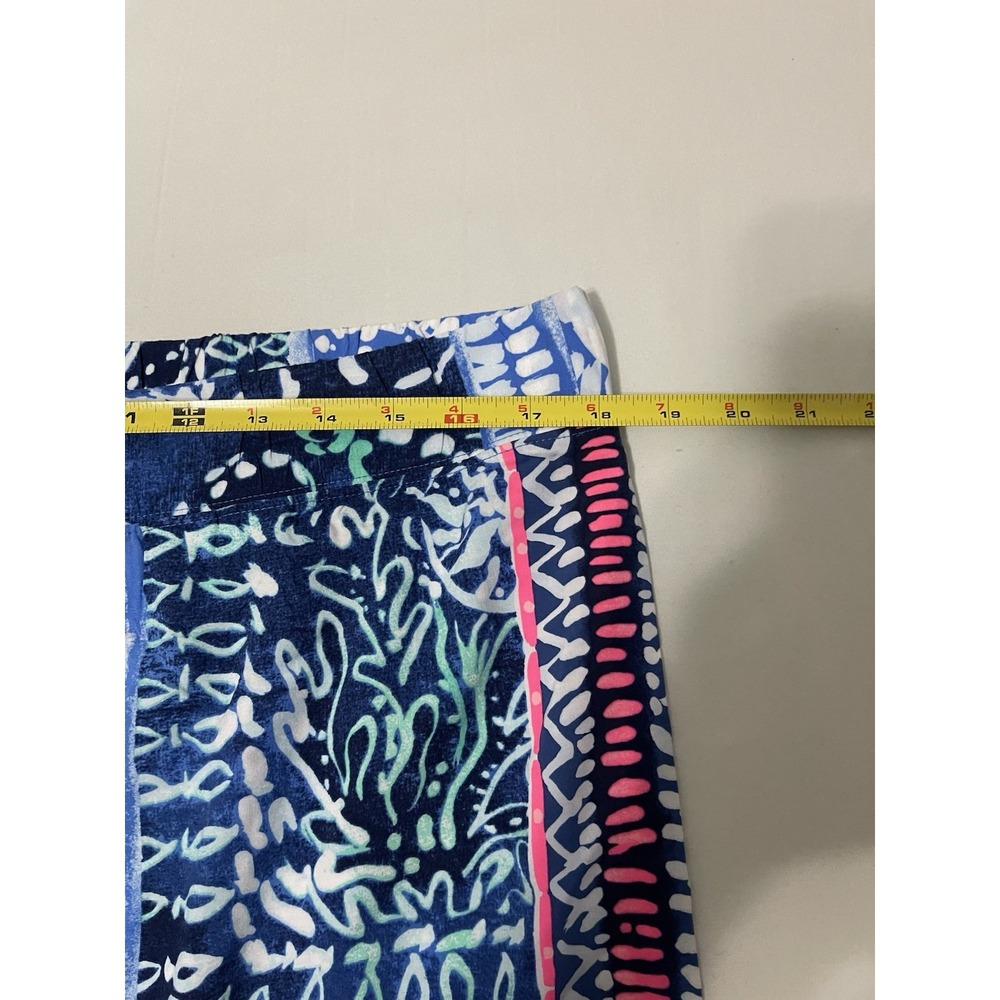 LILLY‎ PULITZER Bal Harbour Palazzo Pant Blue Patchwork Size LARGE - Picture 7 of 9